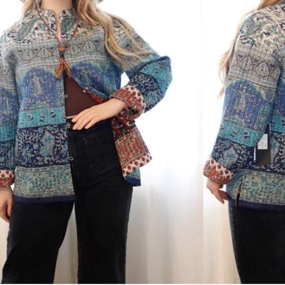 PHOOL QUILTED REVERSIBLE JACKET NO TAG - Picture 4 of 10